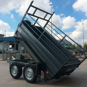 Remolque Basculante Hidráulico  De 2 Ejes Con Ruedas Externas-Nuevo 2000 x 1300 x 500