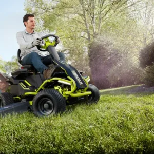 Tractor cortacésped a batería RYOBI RM480E 96 cm ancho de corte