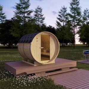 Sauna de exterior 6 plazas – Ancho 185 x Prof. 220 x Alt. 190 cm – ISOKYRO